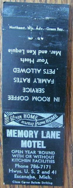 Memory Lane Motel - Matchbook